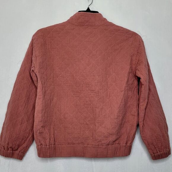 Madewell Rose Dust Diamond Jacquard Half Zip Pullover Size XS - Picture 10 of 13